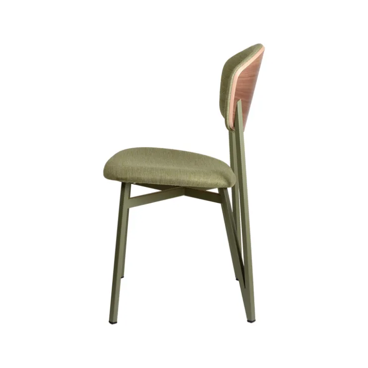 Carrier Chaise De Salle à Manger|Chaise Salon*Artémis ® Chaise design française assise et dossier en tissu avec dos bois et pieds en métal