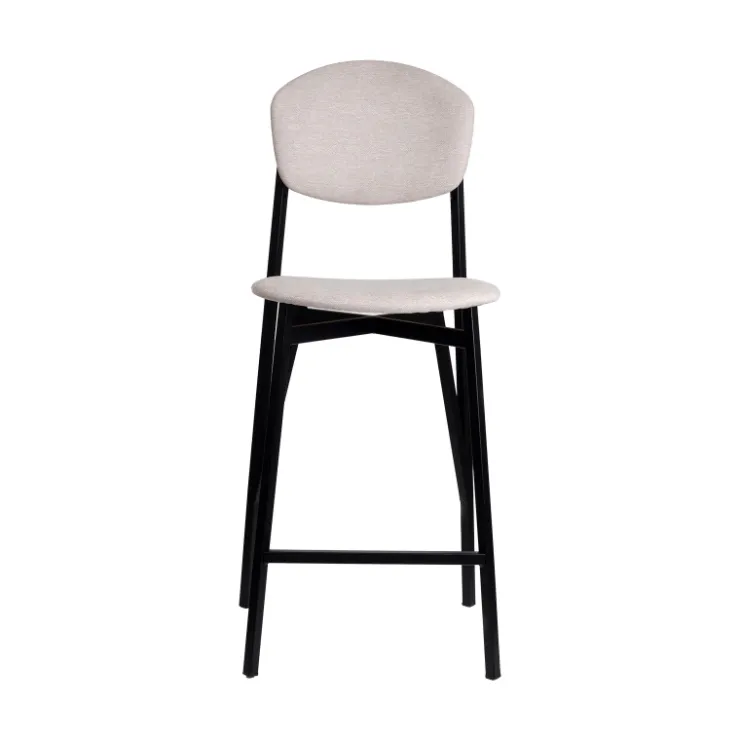 Carrier Tabouret Snack (assise +/- 65 Cm)|Tabouret De Bar (assise +/- 80 Cm)*Artémis ® Tabouret snack design français assise et dossier en tissu dos en bois et pieds en métal