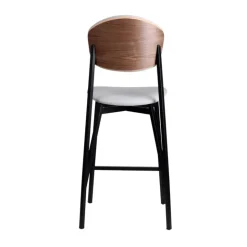 Carrier Tabouret Snack (assise +/- 65 Cm)|Tabouret De Bar (assise +/- 80 Cm)*Artémis ® Tabouret snack design français assise en simili dossier bois et pieds en métal