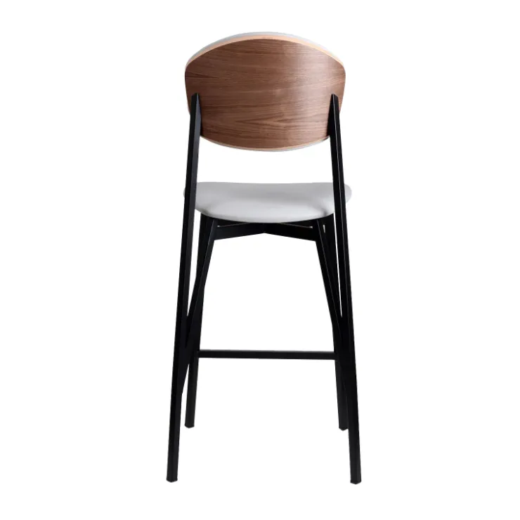 Carrier Tabouret Snack (assise +/- 65 Cm)|Tabouret De Bar (assise +/- 80 Cm)*Artémis ® Tabouret snack design français assise en simili dossier bois et pieds en métal