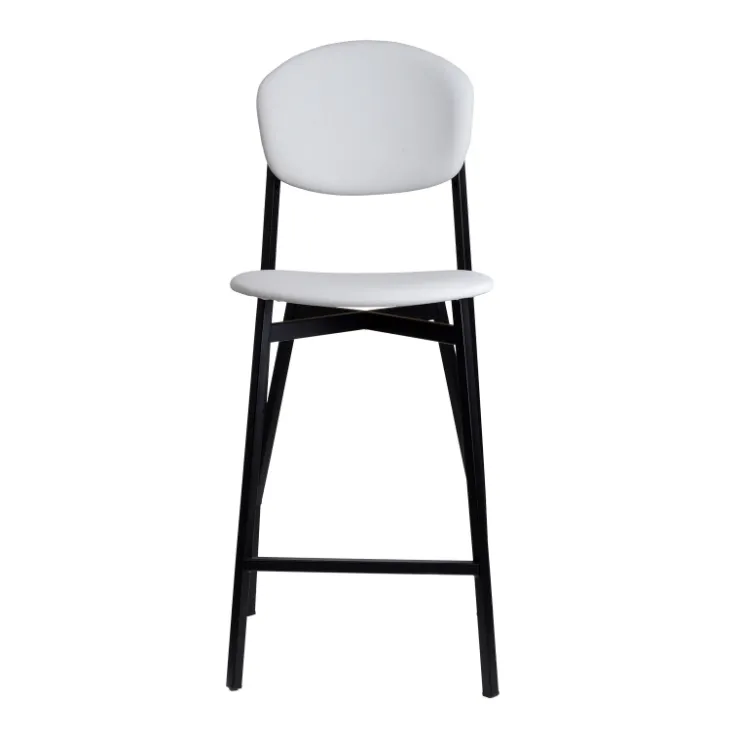 Carrier Tabouret Snack (assise +/- 65 Cm)|Tabouret De Bar (assise +/- 80 Cm)*Artémis ® Tabouret snack design français assise et dossier en simili dos bois et pieds en métal