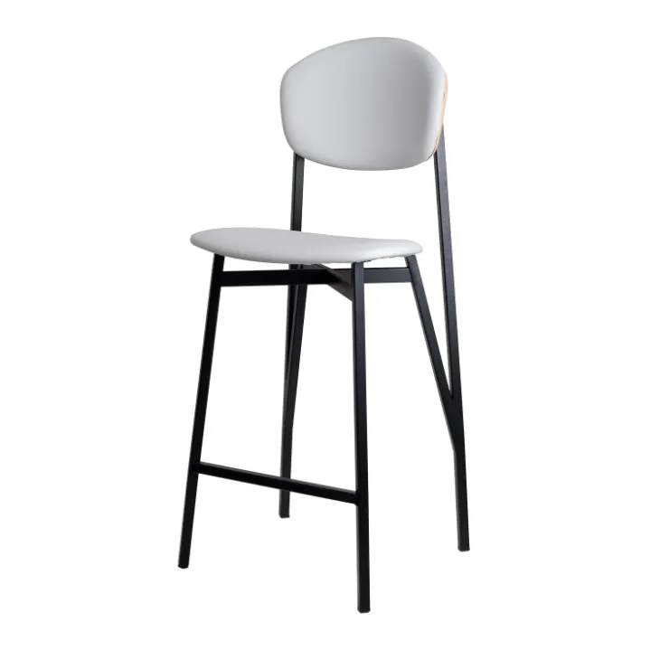 Carrier Tabouret Snack (assise +/- 65 Cm)|Tabouret De Bar (assise +/- 80 Cm)*Artémis ® Tabouret snack design français assise et dossier en simili dos bois et pieds en métal