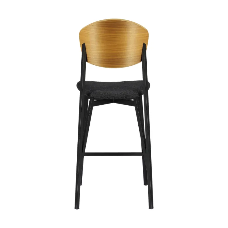 Carrier Tabouret Snack (assise +/- 65 Cm)|Tabouret De Bar (assise +/- 80 Cm)*Artémis ® Tabouret snack design français assise en tissu dossier bois et pieds en métal