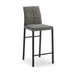Europea Tabouret Snack (assise +/- 65 Cm)|Tabouret De Bar (assise +/- 80 Cm)*Atlanta Tabouret snack italien en tissu avec pieds en métal