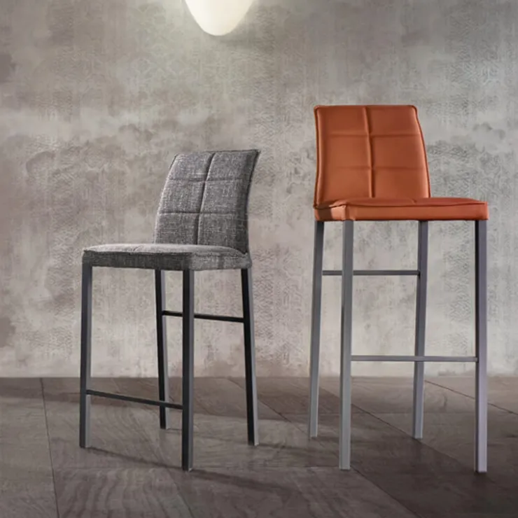 Europea Tabouret Snack (assise +/- 65 Cm)|Tabouret De Bar (assise +/- 80 Cm)*Atlanta Tabouret snack italien en synthétique avec pieds en métal