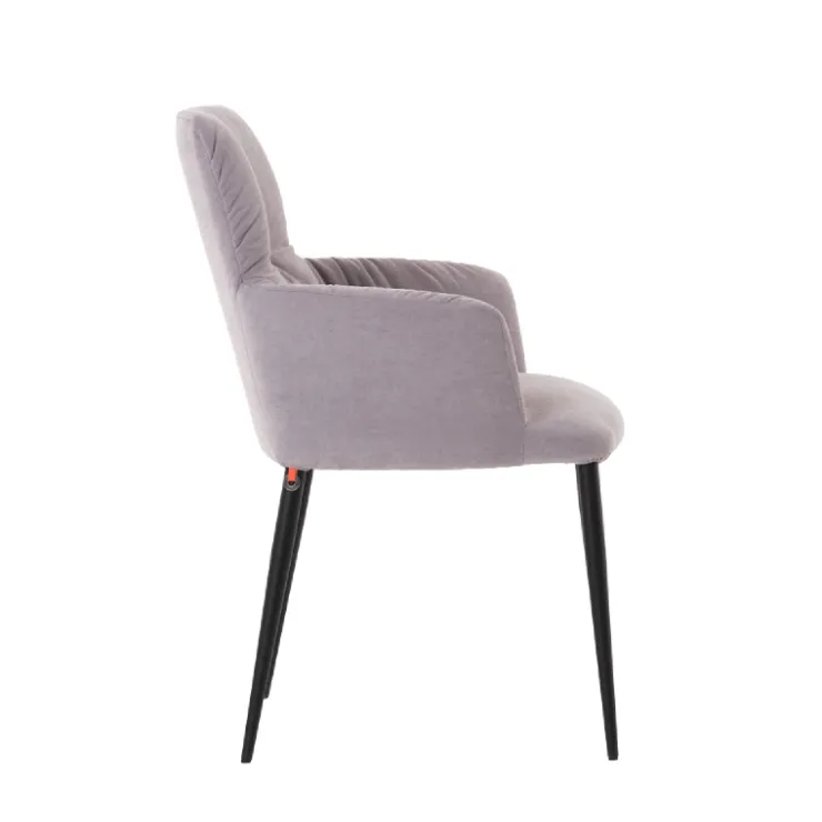 Mobitec Chaise De Salle à Manger|Chaise Salon*Aura ® Chaise avec accoudoirs moderne tissu et pieds en métal