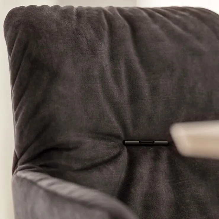 Mobitec Chaise De Salle à Manger|Chaise Salon*Aura ® Chaise avec accoudoirs moderne tissu et pieds en métal
