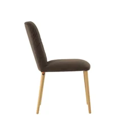 Mobitec Chaise Salon|Chaise De Salle à Manger*Aura ® Chaise style cocooning en tissu et pieds bois