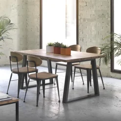 Jayso Chaise De Cuisine|Chaise De Salle à Manger*Austin Chaise industrielle vintage en bois et métal