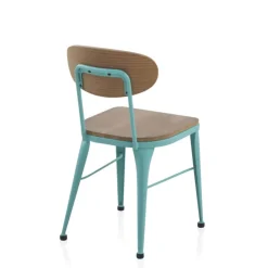 Jayso Chaise De Cuisine|Chaise De Salle à Manger*Austin Chaise industrielle vintage en bois et métal