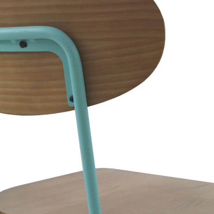 Jayso Chaise De Cuisine|Chaise De Salle à Manger*Austin Chaise industrielle vintage en bois et métal