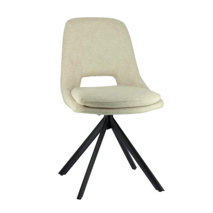 Chaise De Salle à Manger|Chaise Salon*AzaléeChaise moderne en tissu rembourrée pieds en métal