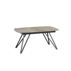 Akante Table De Salle à Manger*BabyloneTable en céramique extensible avec pieds design en métal noir