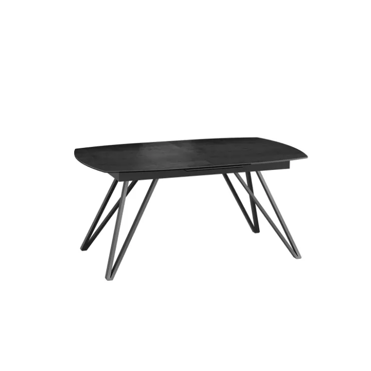 Akante Table De Salle à Manger*BabyloneTable en céramique extensible avec pieds design en métal noir