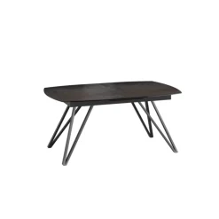 Akante Table De Salle à Manger*BabyloneTable en céramique extensible avec pieds design en métal noir