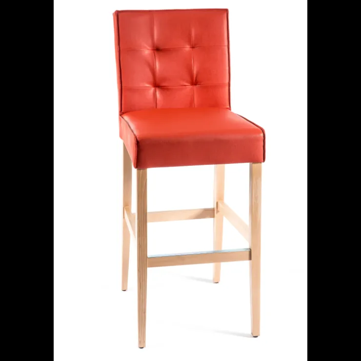 Sessio Tabouret De Bar (assise +/- 80 Cm)*BarCarpe 2 Tabouret de bar matelassé en synthétique et bois