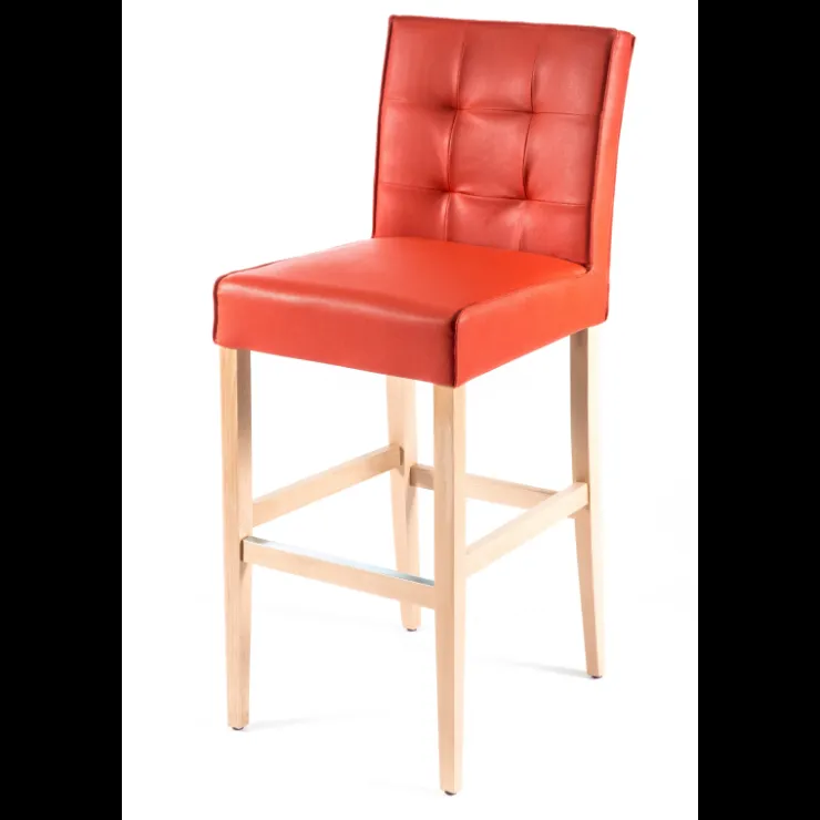 Sessio Tabouret De Bar (assise +/- 80 Cm)*BarCarpe 2 Tabouret de bar matelassé en synthétique et bois