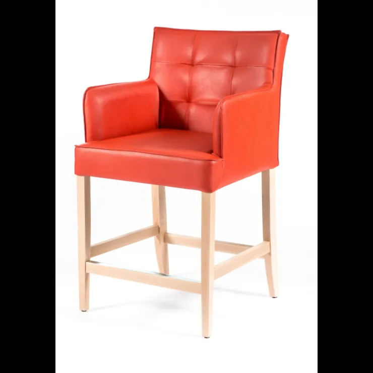 Sessio Tabouret Snack (assise +/- 65 Cm)|Tabouret De Bar (assise +/- 80 Cm)*BarDiem 2 Tabouret snack matelassé avec accoudoirs