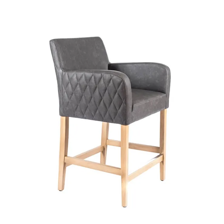 Sessio Tabouret Snack (assise +/- 65 Cm)|Tabouret De Bar (assise +/- 80 Cm)*BarMoritz diamant Tabouret snack avec accoudoirs matelassé sur le dossier