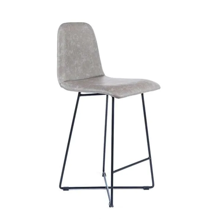 Sessio Tabouret Snack (assise +/- 65 Cm)|Tabouret De Bar (assise +/- 80 Cm)*BarPandora diamant Tabouret snack design rembourré avec pieds filaires en métal noir