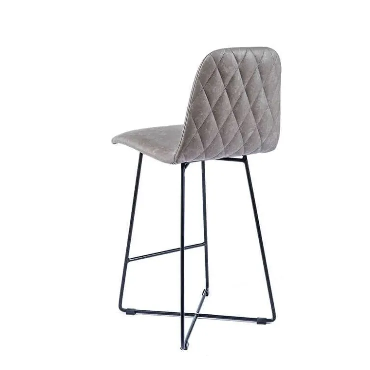 Sessio Tabouret Snack (assise +/- 65 Cm)|Tabouret De Bar (assise +/- 80 Cm)*BarPandora diamant Tabouret snack design rembourré avec pieds filaires en métal noir