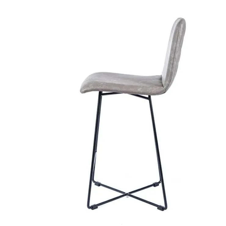 Sessio Tabouret Snack (assise +/- 65 Cm)|Tabouret De Bar (assise +/- 80 Cm)*BarPandora diamant Tabouret snack design rembourré avec pieds filaires en métal noir