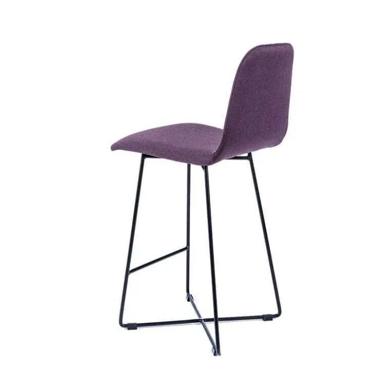 Sessio Tabouret Snack (assise +/- 65 Cm)|Tabouret De Bar (assise +/- 80 Cm)*BarPandora Tabouret snack scandinave en tissu avec pieds filaires en métal noir