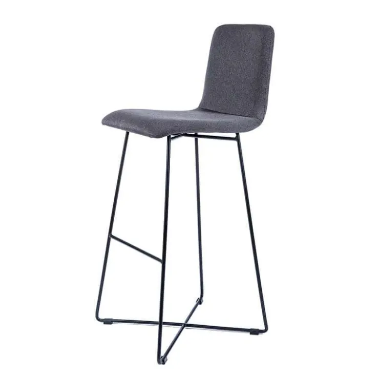 Sessio Tabouret De Bar (assise +/- 80 Cm)*BarPlaza Tabouret de bar scandinave en tissu avec pieds filaires en métal