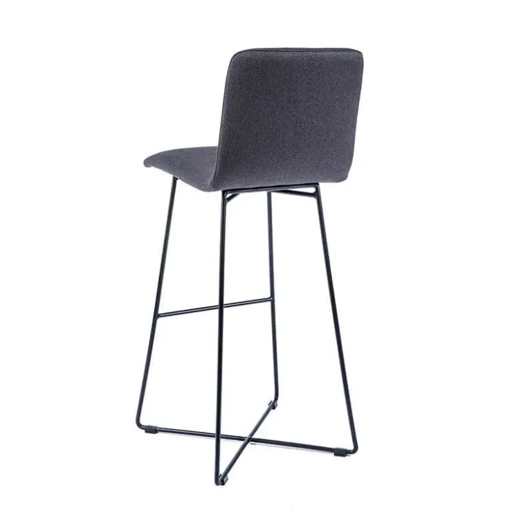 Sessio Tabouret De Bar (assise +/- 80 Cm)*BarPlaza Tabouret de bar scandinave en tissu avec pieds filaires en métal