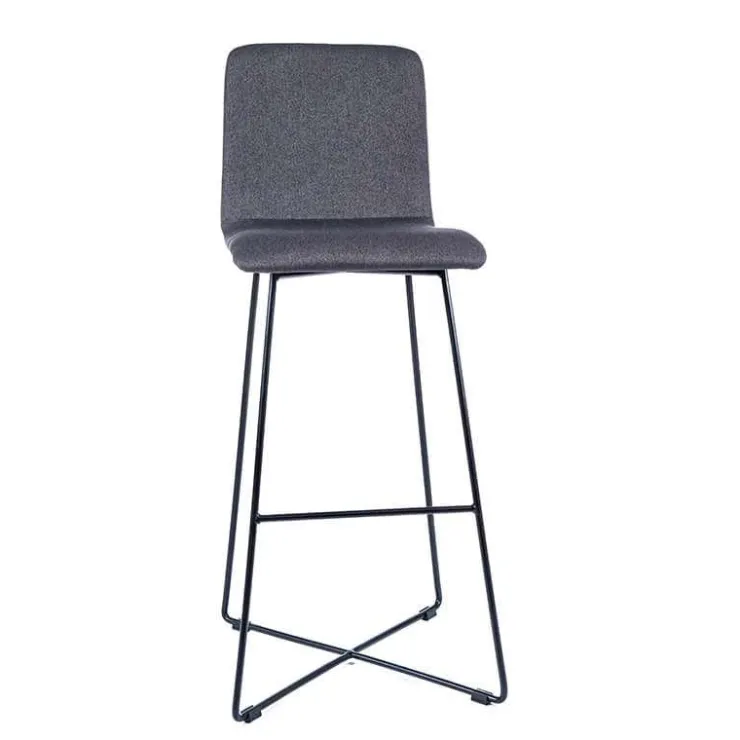 Sessio Tabouret De Bar (assise +/- 80 Cm)*BarPlaza Tabouret de bar scandinave en tissu avec pieds filaires en métal