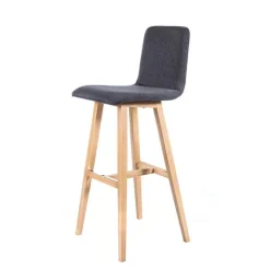 Sessio Tabouret De Bar (assise +/- 80 Cm)*BarPlaza Tabouret de bar scandinave en tissu avec pieds en bois