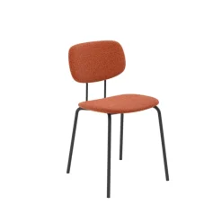 Perfecta Chaise De Salle à Manger*Bistro Chaise de séjour inspiration rétro en tissu avec pieds en métal