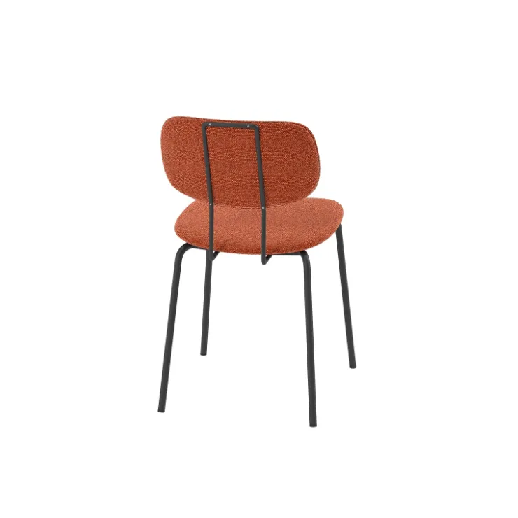Perfecta Chaise De Salle à Manger*Bistro Chaise de séjour inspiration rétro en tissu avec pieds en métal