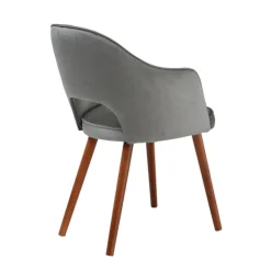 Sessio Chaise De Salle à Manger|Chaise Salon*Bistrot Fauteuil cosy en tissu avec dossier ajouré et pieds bois