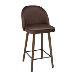 Sessio Tabouret Snack (assise +/- 65 Cm)|Tabouret De Bar (assise +/- 80 Cm)*Bistrot Tabouret snack confortable en tissu avec pieds en bois
