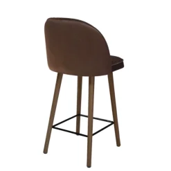 Sessio Tabouret Snack (assise +/- 65 Cm)|Tabouret De Bar (assise +/- 80 Cm)*Bistrot Tabouret snack confortable en tissu avec pieds en bois