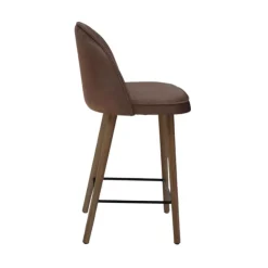 Sessio Tabouret Snack (assise +/- 65 Cm)|Tabouret De Bar (assise +/- 80 Cm)*Bistrot Tabouret snack confortable en tissu avec pieds en bois