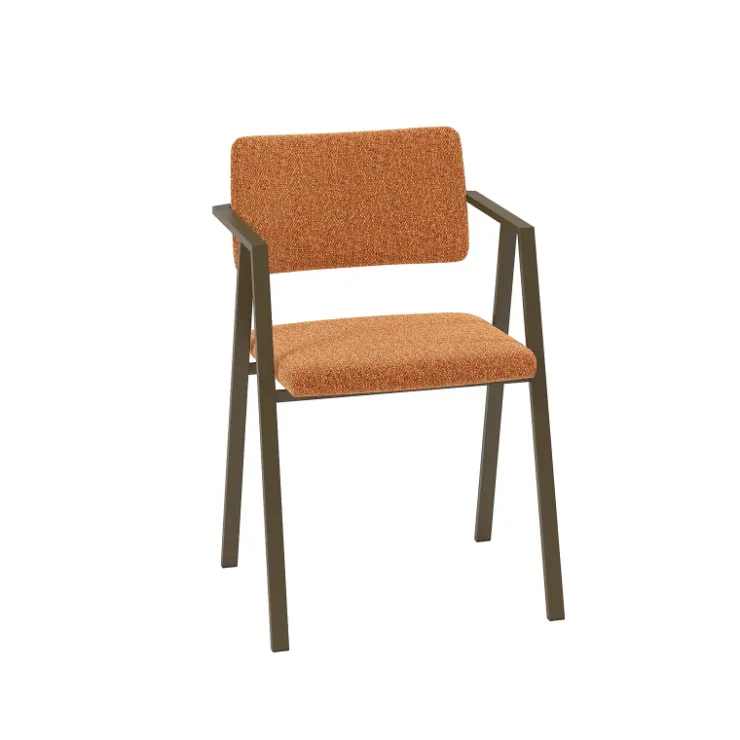 Perfecta Chaise De Salle à Manger|Chaise Salon*Bormio Chaise design en tissu avec accoudoirs et pieds en métal