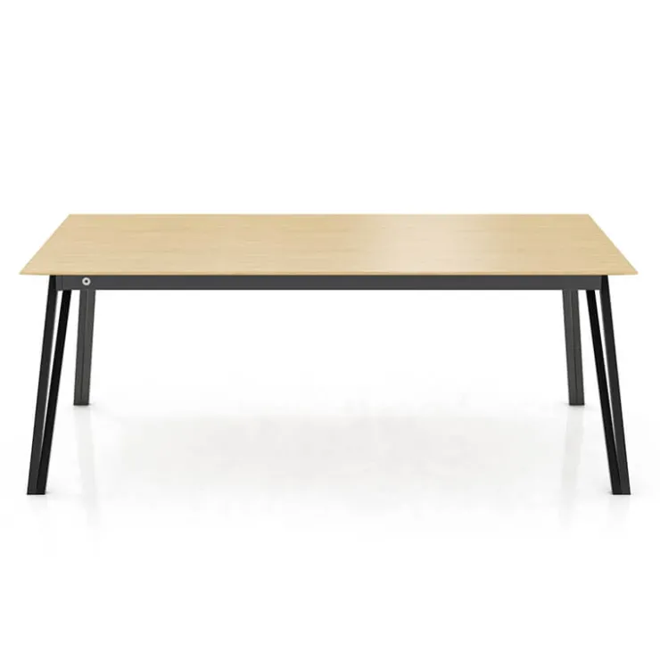 Mobitec Table De Salle à Manger*Brest ® Table en bois massif extensible avec pieds en métal forme épingle