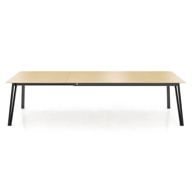 Mobitec Table De Salle à Manger*Brest ® Table en bois massif extensible avec pieds en métal forme épingle