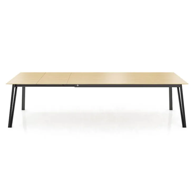 Mobitec Table De Salle à Manger*Brest ® Table en bois massif extensible avec pieds en métal forme épingle