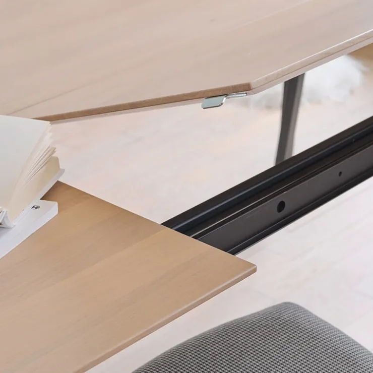 Mobitec Table De Salle à Manger*Brest ® Table en bois massif extensible avec pieds en métal forme épingle
