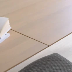 Mobitec Table De Salle à Manger*Brest ® Table en bois massif extensible avec pieds en métal forme épingle