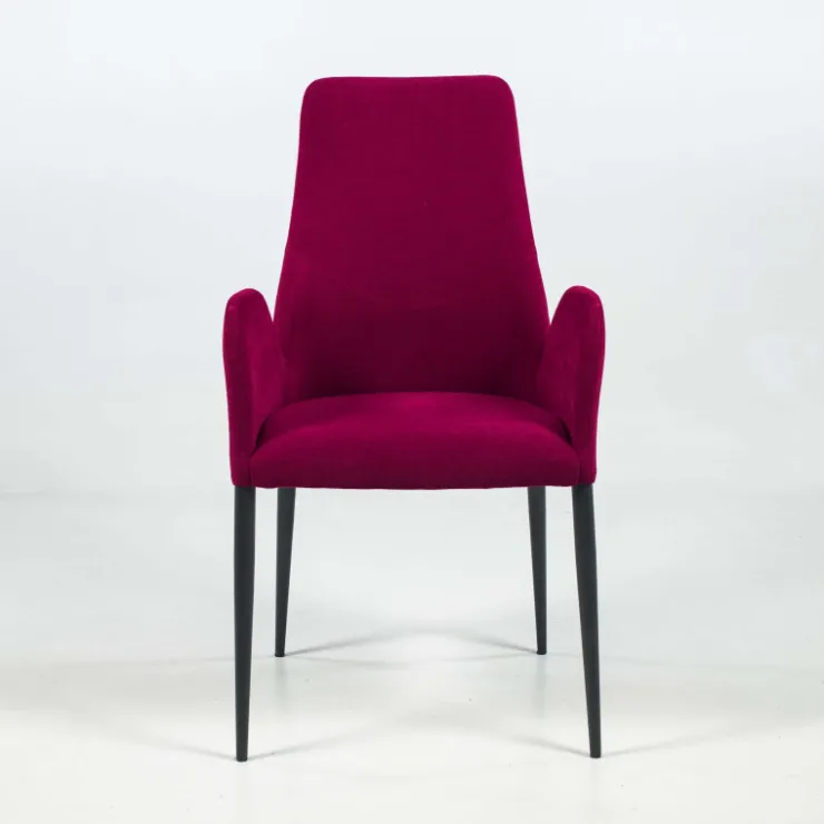 Europea Chaise De Salle à Manger*Bridge Mathilde Fauteuil de salle à manger en tissu et métal