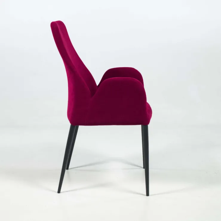 Europea Chaise De Salle à Manger*Bridge Mathilde Fauteuil de salle à manger en tissu et métal