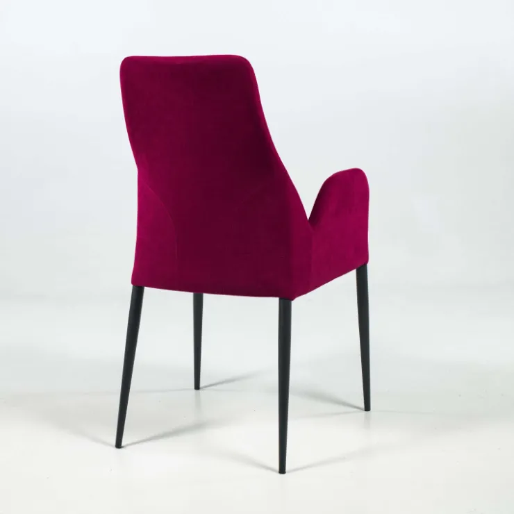 Europea Chaise De Salle à Manger*Bridge Mathilde Fauteuil de salle à manger en tissu et métal