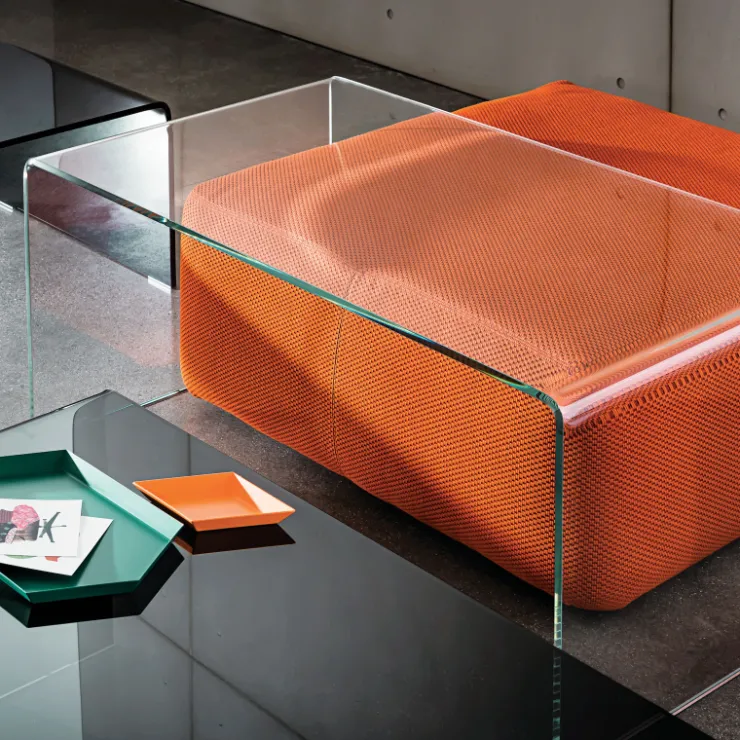 Sovet Italia Table De Salon*Bridge Sovet® Table basse moderne rectangulaire en verre