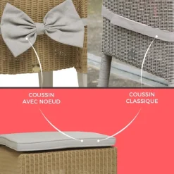 Kok Chaise De Salle à Manger*BridgetChaise en loom tressé