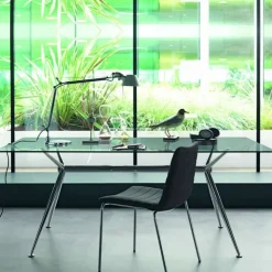 Midj Table De Salle à Manger*Brioso ® Table en verre design avec pieds en X métalliques