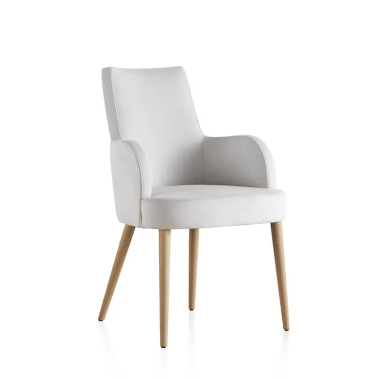 Lujosa Chaise De Salle à Manger|Chaise Salon*Brisa Bridge Fauteuil confortable en tissu et pieds bois